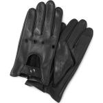 Czarne Rękawiczki do ekranów dotykowych męskie z owczej skóry marki Fawler 