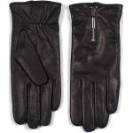 Czarne Rękawiczki damskie eleganckie z nappy w rozmiarze 8 