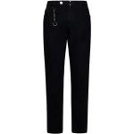 Czarne Eleganckie spodnie męskie bawełniane marki INCOTEX 