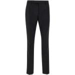 Czarne Eleganckie spodnie męskie marki LARDINI w rozmiarze XL 