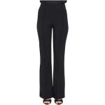 Czarne Spodnie z wysokim stanem damskie z poliestru na wiosnę marki ONLY w rozmiarze XL 