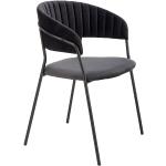 Srebrne Krzesła do jadalni tapicerowane marki ELIOR 