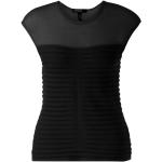 Czarne Koszulki damskie bez rękawów z wiskozy marki Marc Cain w rozmiarze S 