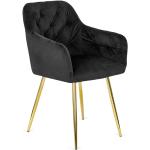 Złote Krzesła do jadalni tapicerowane w nowoczesnym stylu aksamitne marki ELIOR 