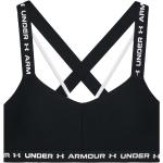 Czarne Biustonosze sportowe damskie proste sportowe z poliestru marki Under Armour w rozmiarze L 