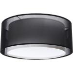Czarne Lampy sufitowe okrągłe o średnicy 23 cm w nowoczesnym stylu z tworzywa sztucznego 