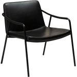 Czarne Fotele skórzane tapicerowane z połyskiem marki DAN-FORM Denmark 