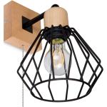 Czarne Lampy w stylu skandynawskim bukowe - gwint żarówki: E27 