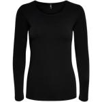 Czarne Bluzki z długim rękawem damskie do prania w pralce z długimi rękawami bawełniane marki ONLY w rozmiarze XL 