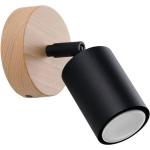 Srebrne Kinkiety & Lampy ścienne w nowoczesnym stylu drewniane - gwint żarówki: GU10 