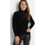 Przecenione Czarne Swetery półgolfy damskie w rozmiarze uniwersalnym 