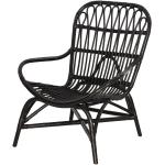 Przecenione Czarne Krzesła ogrodowe w nowoczesnym stylu rattanowe 