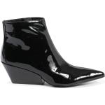 Czarne Botki na obcasie damskie marki Calvin Klein w rozmiarze 40 - wysokość obcasa od 5cm do 7cm 