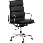 Srebrne Krzesła stylowe z regulacją wysokości w nowoczesnym stylu ze skóry marki ELIOR 