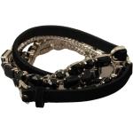 Czarne Paski skórzane damskie eleganckie o długości 95 cm marki Dolce & Gabbana 