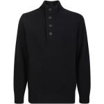 Czarne Swetry z łatami na łokciach męskie z poliestru marki Barbour w rozmiarze XL 