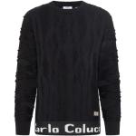 Czarny Sweter ze Stylem C11706 Carlo Colucci