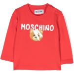 Czerwone Bluzki dziecięce z nadrukiem dla chłopców z motywem misiów marki MOSCHINO 