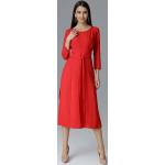 Czerwone Sukienki wizytowe damskie marki Figl w rozmiarze XL 
