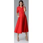 Czerwone Sukienki wizytowe damskie marki Figl w rozmiarze L 