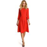Czerwone Sukienki damskie z wiskozy marki MOE w rozmiarze XL 