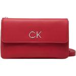 Czerwone Torebki na ramię damskie marki Calvin Klein 