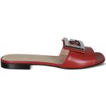 Czerwone Sandały skórzane damskie eleganckie na lato marki Gucci w rozmiarze 36,5 - wysokość obcasa do 3cm 