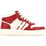 Czerwone Sneakersy skórzane dla dziewczynek gładkie marki Hogan w rozmiarze 30 