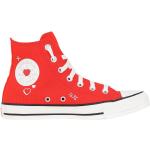 Czerwone Wysokie sneakersy damskie z motywem płócienne na wiosnę marki Converse w rozmiarze 38 