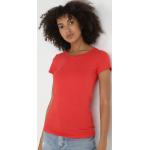 Przecenione Czerwone Koszulki damskie z krótkimi rękawami w rozmiarze XL 