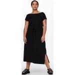 Czarne Sukienki damskie z krótkimi rękawami w stylu casual na wiosnę marki ONLY 