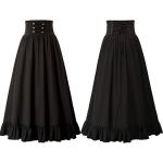 Czarne Spódnice z wysokim stanem damskie w rozmiarze XL 