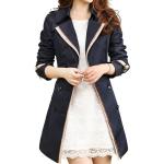 Khaki Płaszcze wiosenne damskie w stylu biznesowym w rozmiarze XL 