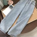Niebieskie Jeansy Boyfriend damskie dżinsowe w rozmiarze XL 