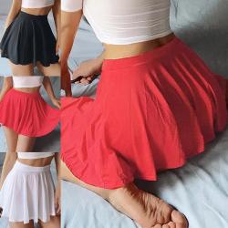 Damskie plisowane spódnice Przezroczyste seksowne mini spódniczki Damskie spódniczki nocne