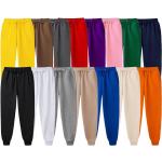 Granatowe Spodnie dresowe długie damskie do prania ręcznego w stylu casual w rozmiarze XL 