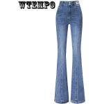Wielokolorowe Elastyczne jeansy damskie gładkie w stylu casual dżinsowe na wiosnę w rozmiarze XL 