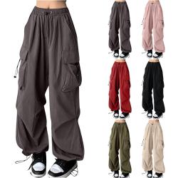 Damskie sznurowane spodnie z elastyczną talią, jednokolorowe, codzienne spodnie Slim Fit z małymi stopami i paskiem