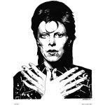 David Bowie autorstwa Becky Mann plakat artystyczny druk