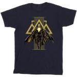 Czarny T-shirt męski DC Comics Adam Rising ze złotymi symbolami