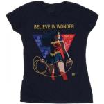 DC Comics Damska/damska koszulka Wonder Woman z okazji 80. rocznicy uwierz w cudowną pozę Bawełniana koszulka