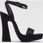 Czarne Sandały na platformie damskie w stylu casual na lato marki DEEZEE w rozmiarze 40 