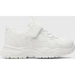 Białe Niskie sneakersy dla dzieci syntetyczne marki DEEZEE w rozmiarze 32 