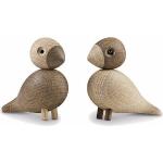Wielokolorowe Zabawki drewniane z motywem papug drewniane marki KAY BOJESEN 