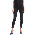 Czarne Jeansy rurki damskie Skinny fit dżinsowe na wiosnę marki Liu Jo 