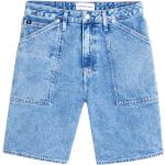 Niebieskie Szorty jeansowe damskie w stylu retro na lato marki Calvin Klein 