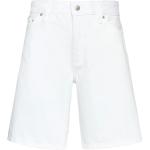 Białe Szorty jeansowe damskie na lato marki Calvin Klein 