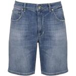 Niebieskie Szorty jeansowe męskie w stylu casual na lato marki DONDUP 