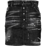 Czarne Spódnice jeansowe damskie eleganckie dżinsowe marki D'squared2 w rozmiarze S 