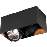 Czarne Lampy sufitowe kwadratowe aluminiowe marki Qazqa - gwint żarówki: GU10 